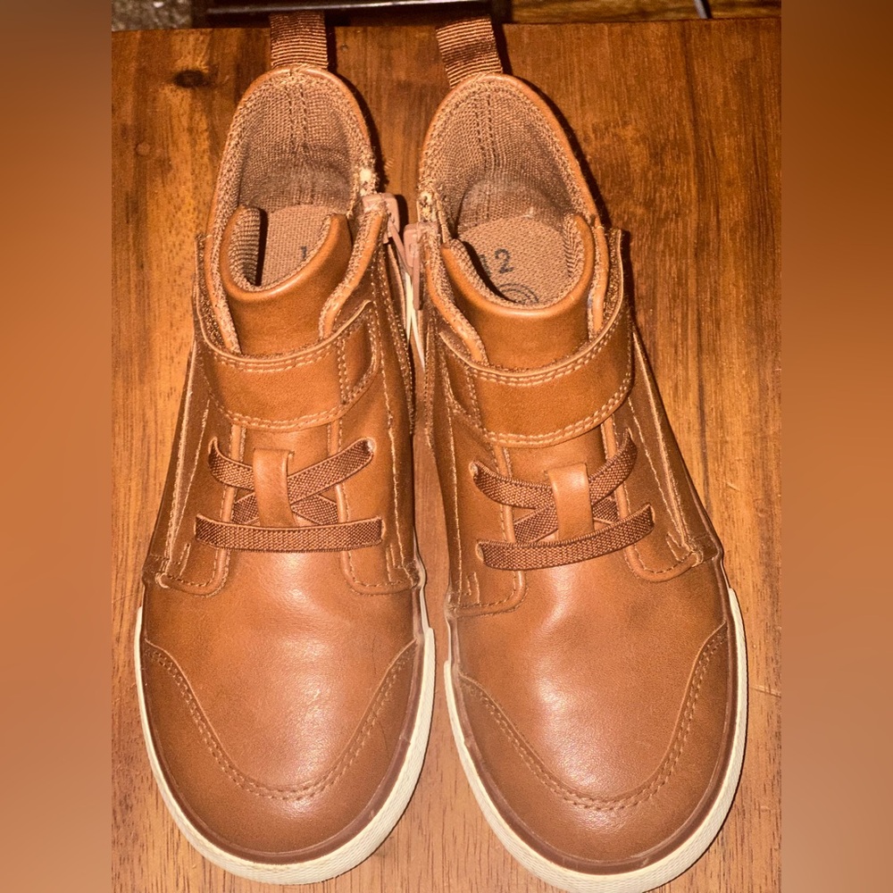 Boys Wonder Nation brown high top shoe boot size 12
